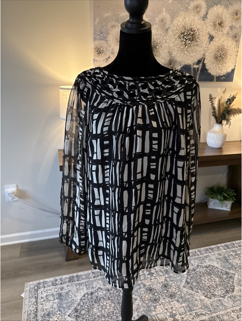 Cold Water Creek Long Sleeve Blouse Size L
